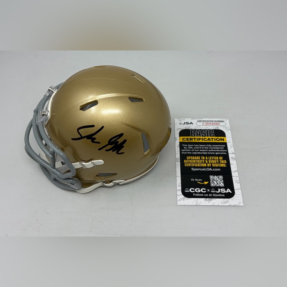 Shane Gillis signed Notre Dame Fighting Irish Mini Helmet‎ JSA COA